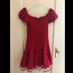 Betsy Johnson red polka-dotted dress